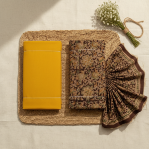 Unstitched Salwar Suit Material (Yellow)