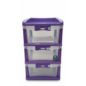 3-Tier Plastic Storage Drawer Unit