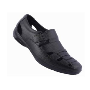 Men's Premium Black Fisherman Sandal