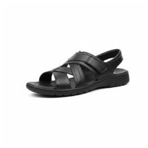 Men's Premium Black Multi-Strap Comfort Sandal