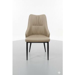 Beige Leatherette Executive Dining Chair