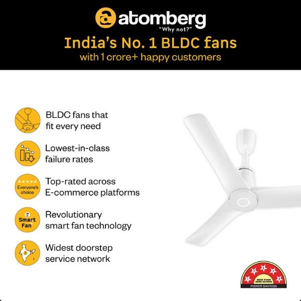 Atomberg Aris Contour 1200mm BLDC Ceiling Fan with Remote Control2 Atomberg Aris Contour 1200mm BLDC Ceiling Fan with Remote Control