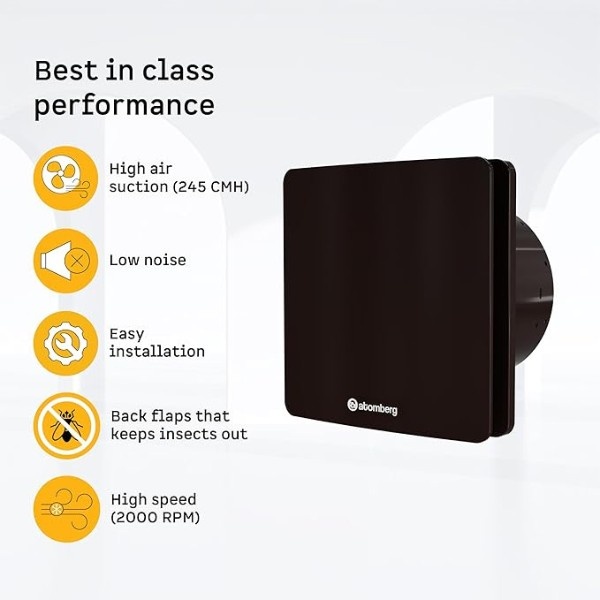 Atomberg Studio 150mm Energy Efficient BLDC Exhaust Fan(Gloss Black)1 Atomberg Studio 150mm Energy Efficient BLDC Exhaust Fan(Gloss Black)