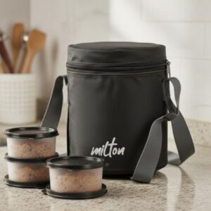 Milton Insulated Foodie Tiffin Set with Premium Fabric Carry Case