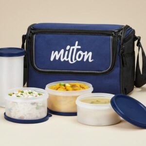 Milton Meal Combi 3 Combo with Microwave-Safe Steel Containers & Plastic Tumbler