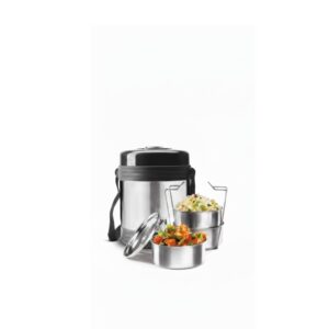 TitanFlow Insulated Stainless Steel Food Carrier with Adjustable Travel Strap