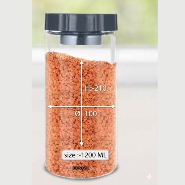 BOROSIL Glass Container 1200 ml BOROSIL Glass Container 1200 ml