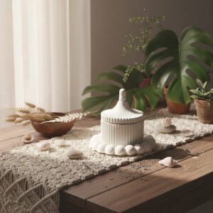 Combo 12 - round bubble tray + Vase + Zigzag jewellery box