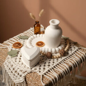 Combo 15 - bubble tray + Vase + heart jewellery box