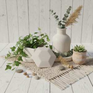 Combo 16 - Trinket tray + Vase + hexagon jewellery box