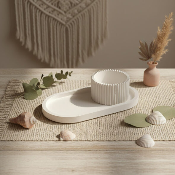 Combo 2 - Trinket tray + Zigzag Candle Holder