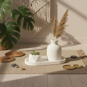 Combo 22 - Trinket tray + hexagon Candle Holder + Vase