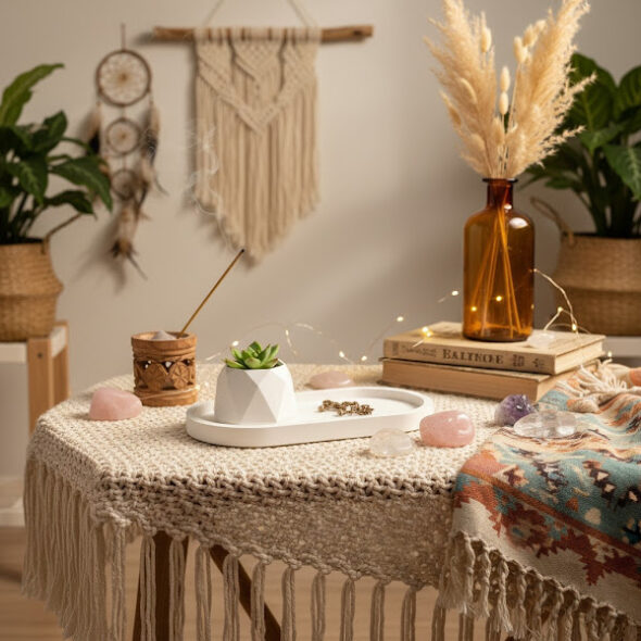 Combo 6 - Trinket tray + hexagon Candle Holder