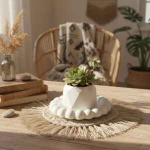 Combo 6 - round bubble tray + octagon Candle Holder