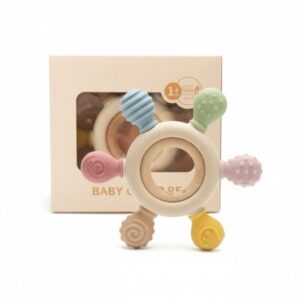 Silicone & Wood Baby Teether