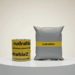 Rudrabizz Printed BOPP Packaging Tape 48mm (2 Inch) 65 Meter Length | Strong Adhesive Parcel Packing Tape | 2 Roll Pack for E-commerce & Box Sealing