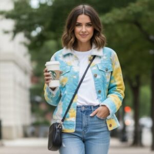 Women Multicolor Jacket with Unique Design