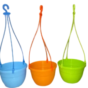8 Inch Round Plastic Hanging Planter Pot for Balcony Gardening